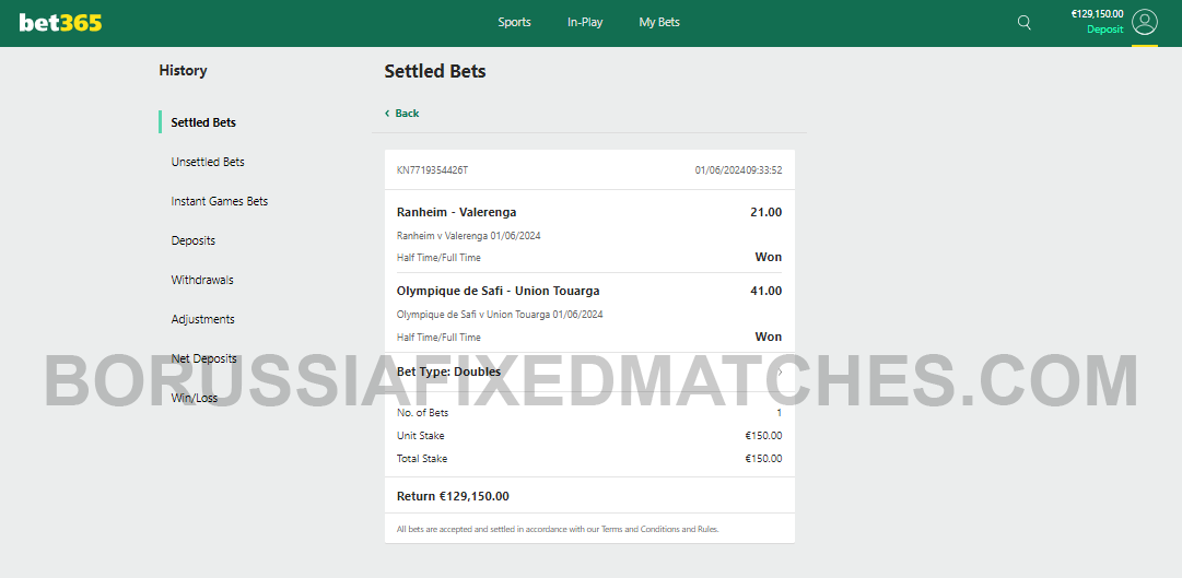 Fixed Matches Double Bets
