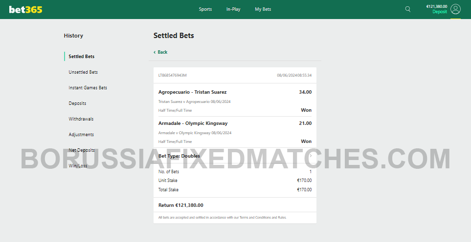 Fixed Matches Double Bets